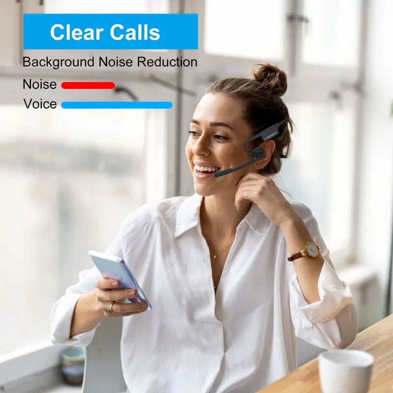 Open Air Conduction Wireless Bluetooth Headset with Microphone
