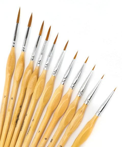 Miniature Detail Paint Brush Set