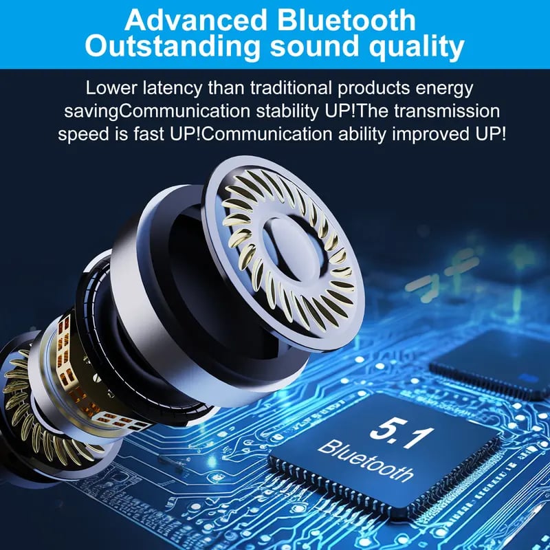 Open Air Conduction Wireless Bluetooth Headset with Microphone