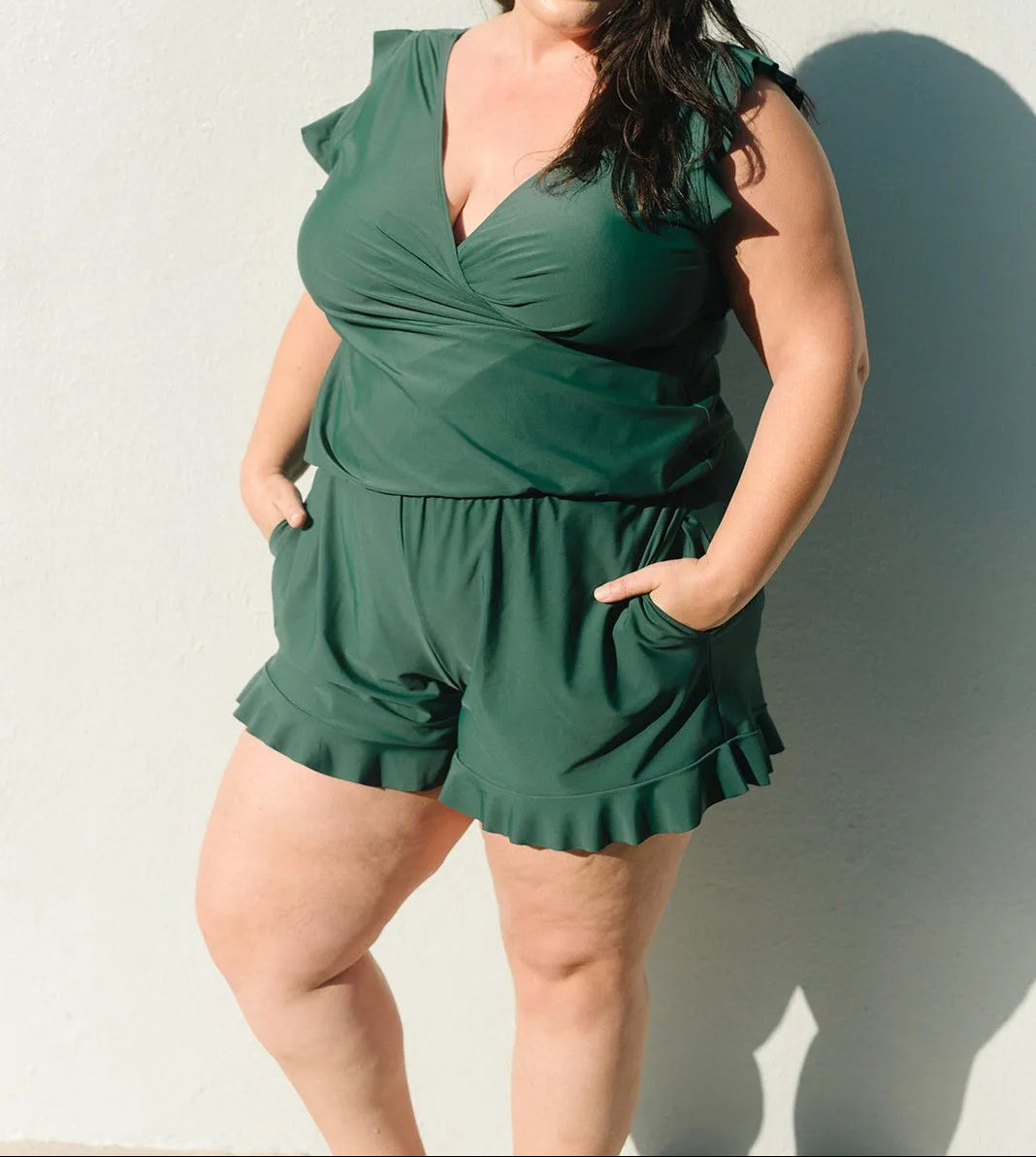 Swim Romper Built-In Bra