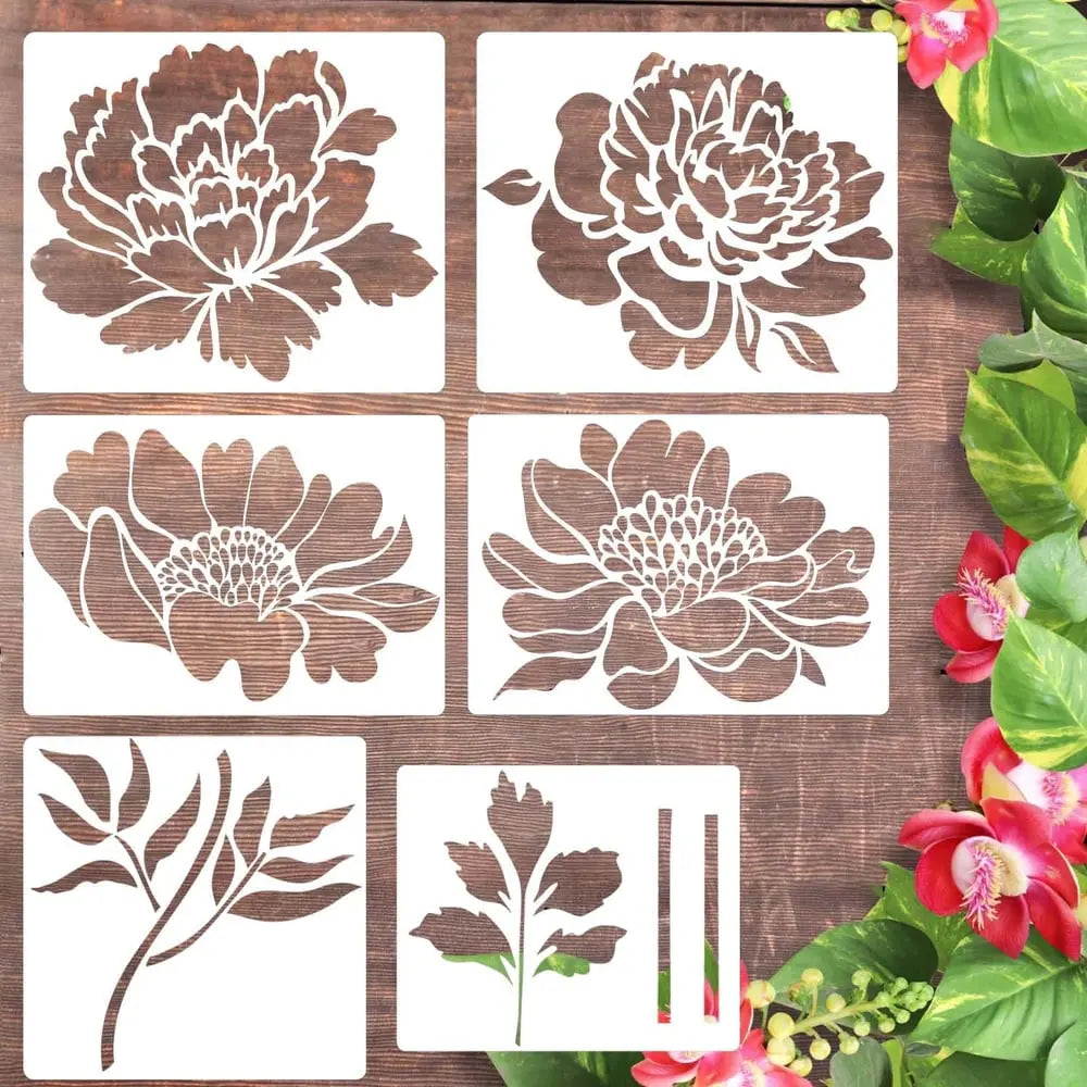 Reusable Flower Stencil Kit for Charming Fence & Wall Décor