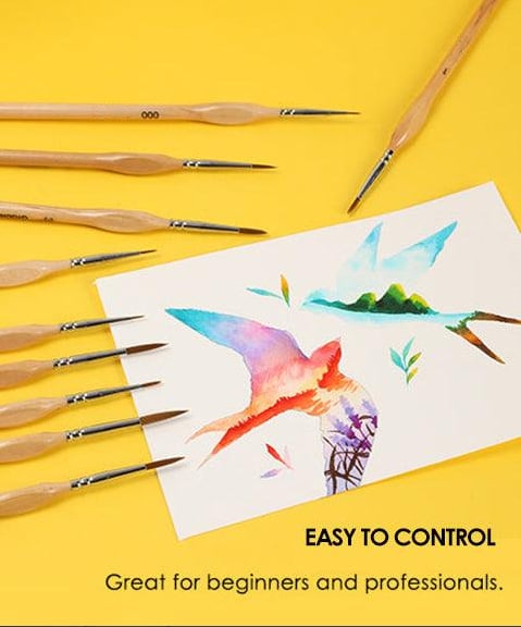 Miniature Detail Paint Brush Set
