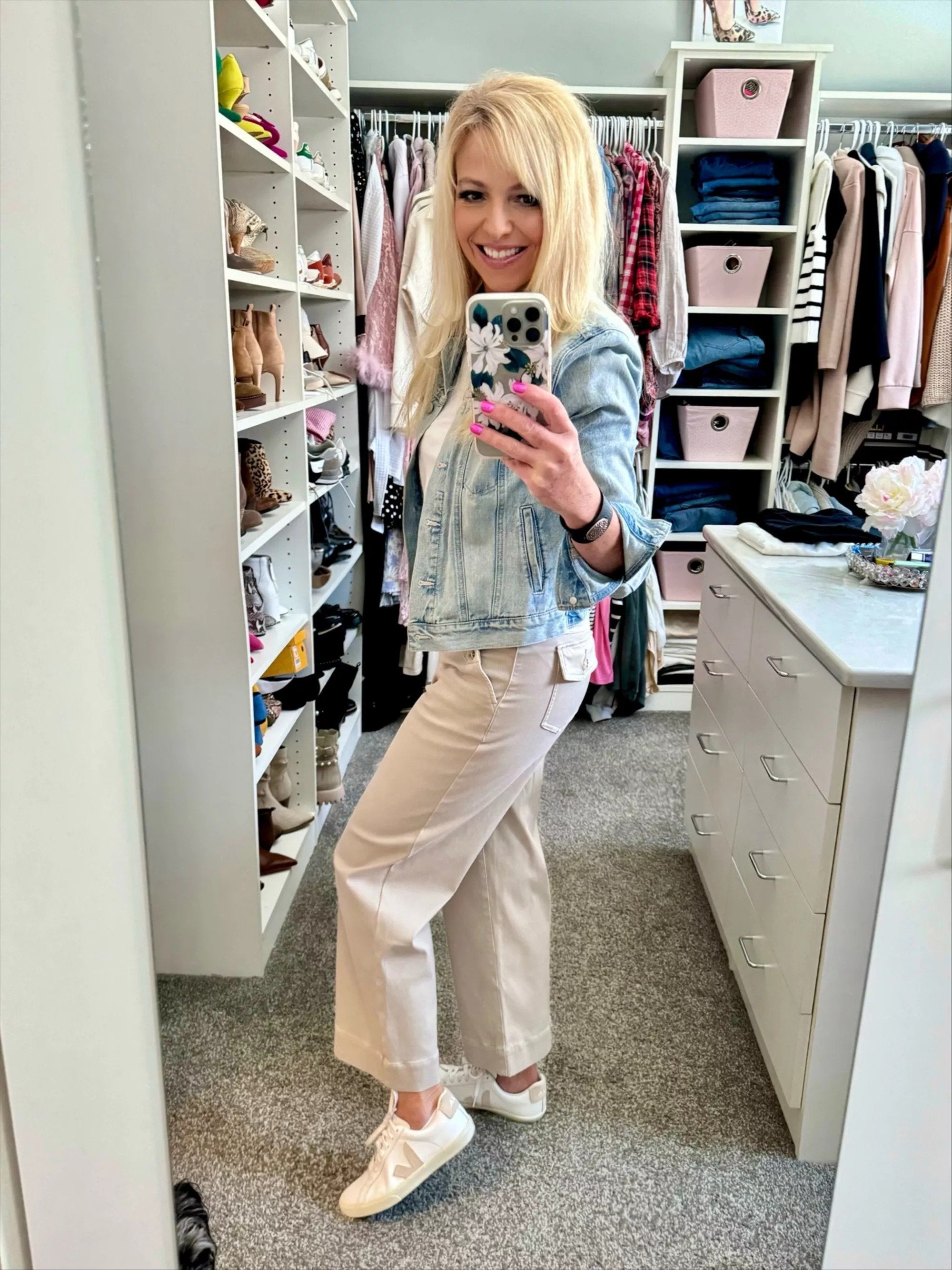 Women Stretch Twill Cropped Wide Leg Pants