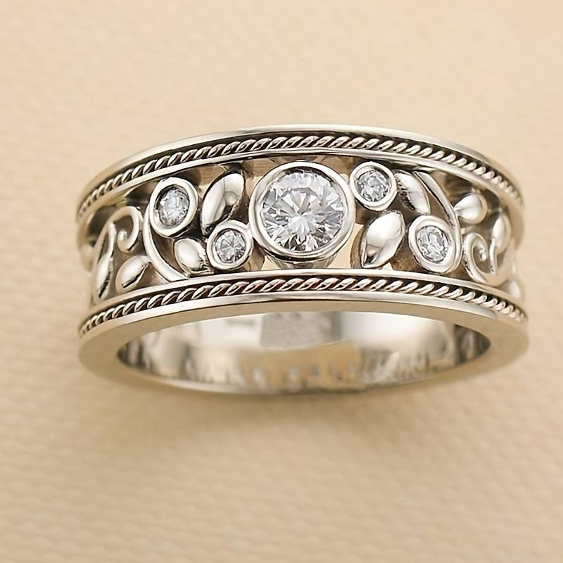 Charm - Silver & Zirconia Ring