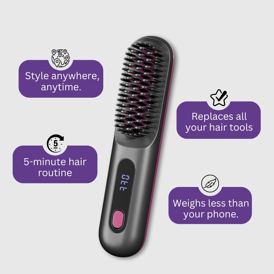 GoBrush Pro - Portable Straightener Brush