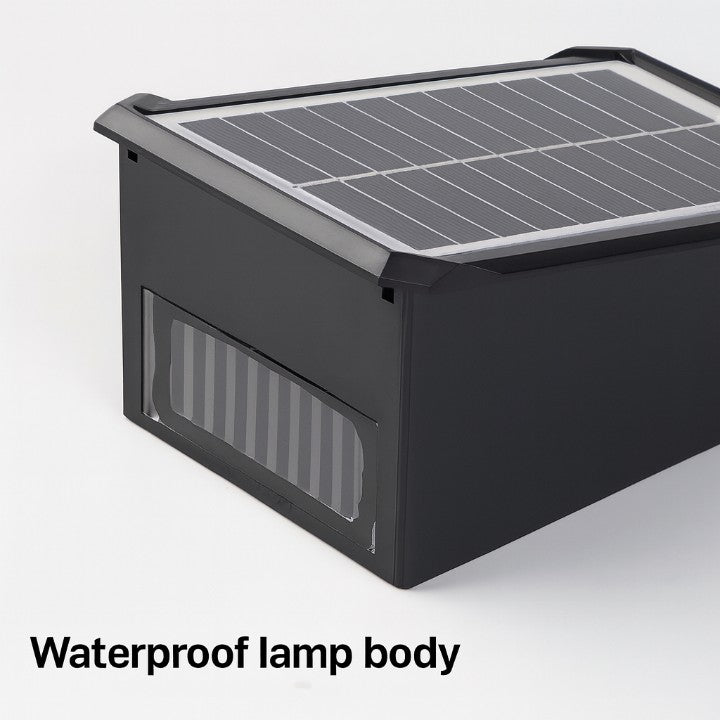 Elegant Solar Wall Light with 4-Sided Glow and Colour Options