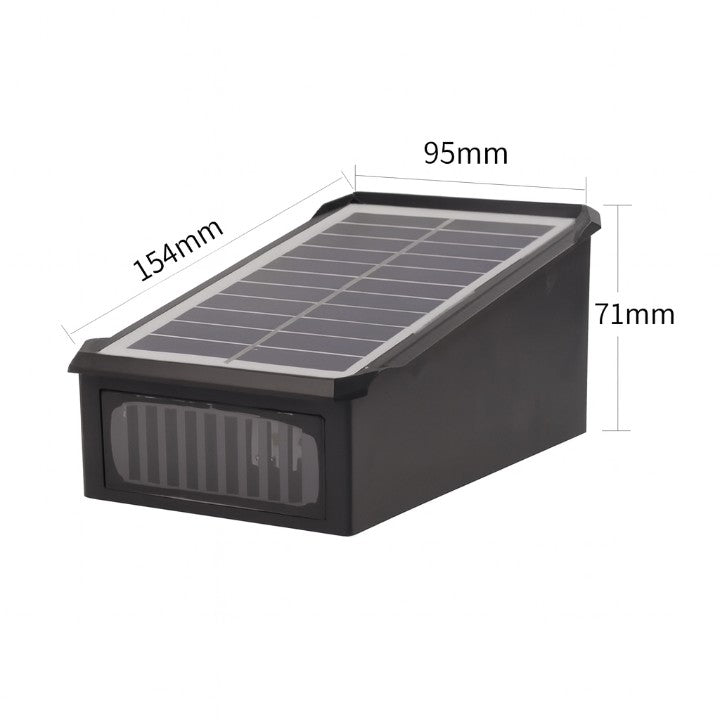 Elegant Solar Wall Light with 4-Sided Glow and Colour Options