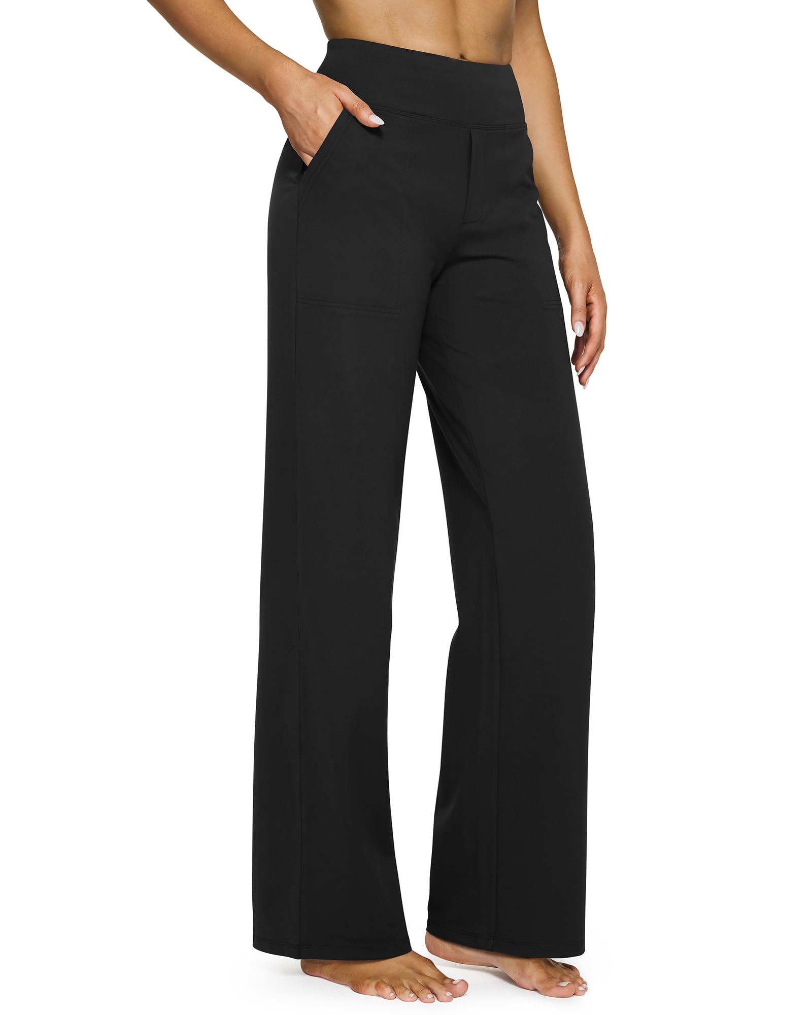 High Waist Stretch Casual Yoga Wide Leg Pants