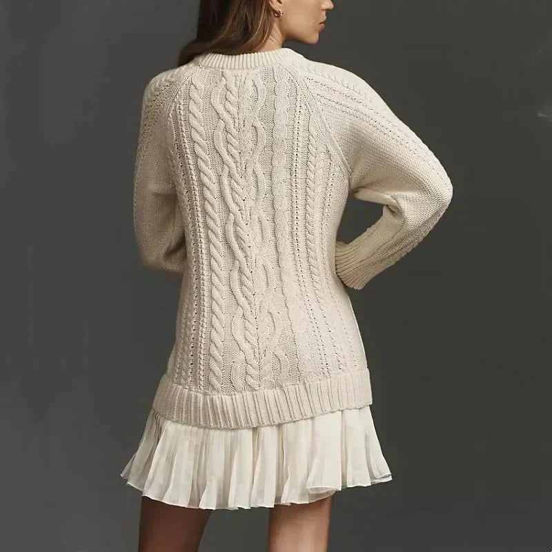 The Cable-Knit A-Line Dress - The Flattering Sweater Dress