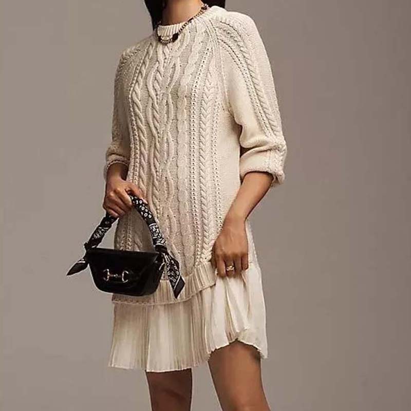 The Cable-Knit A-Line Dress - The Flattering Sweater Dress